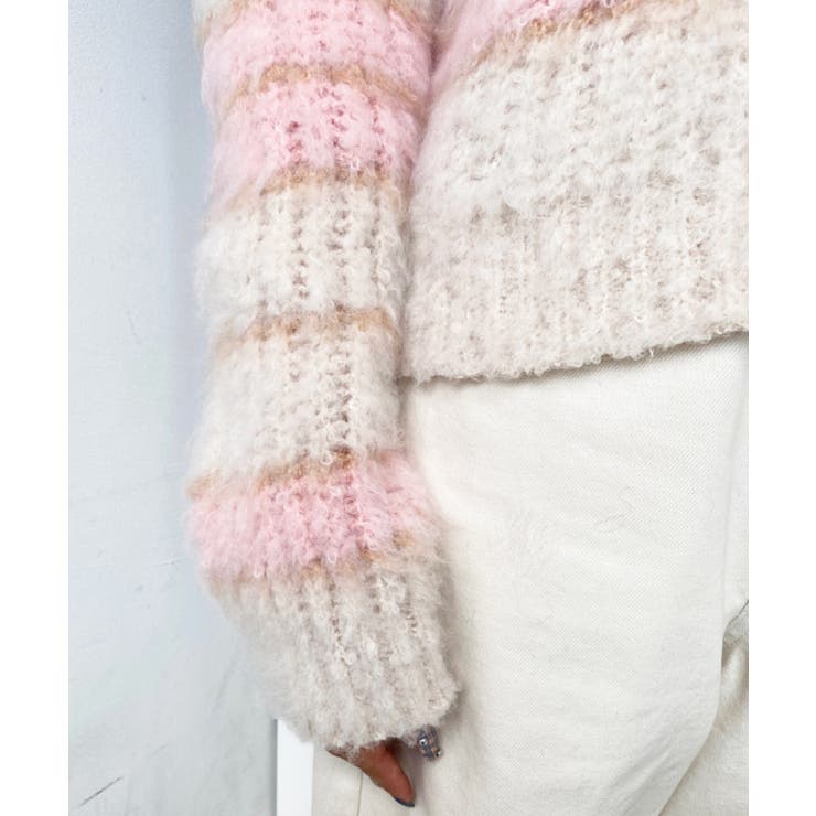 ループヤーンボーダーニットプルオーバー | moment+ | 詳細画像15 