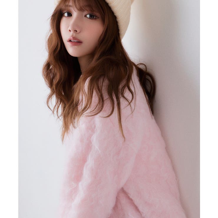＼HIMEKAさん着用☆／ウェービーシャギーニットプルオーバー | moment+ | 詳細画像28 