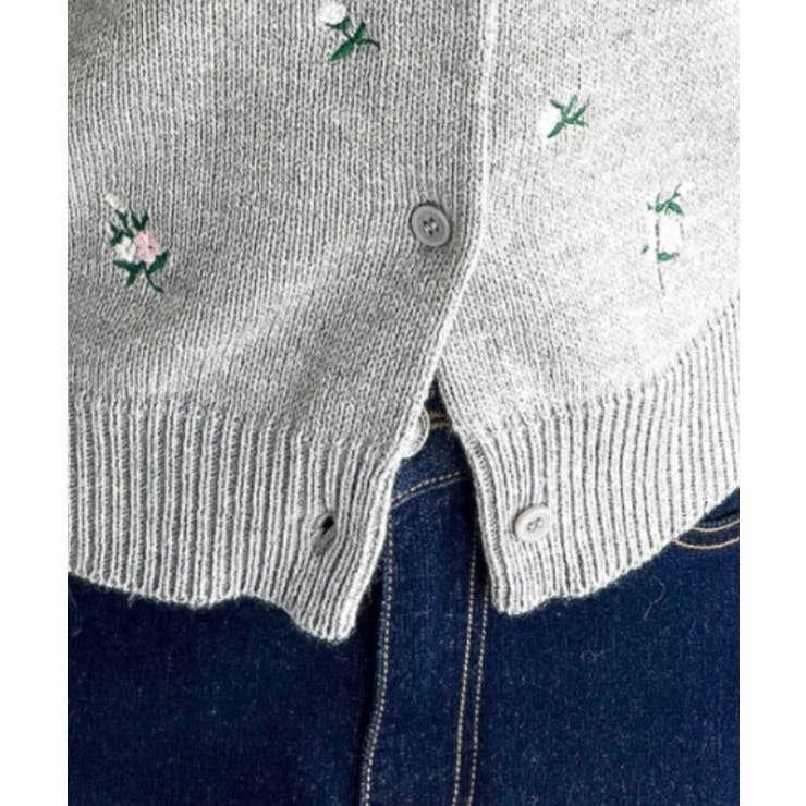 ＼ロマンティックに♡／花柄刺繍ニットカーディガン | moment+ | 詳細画像16 