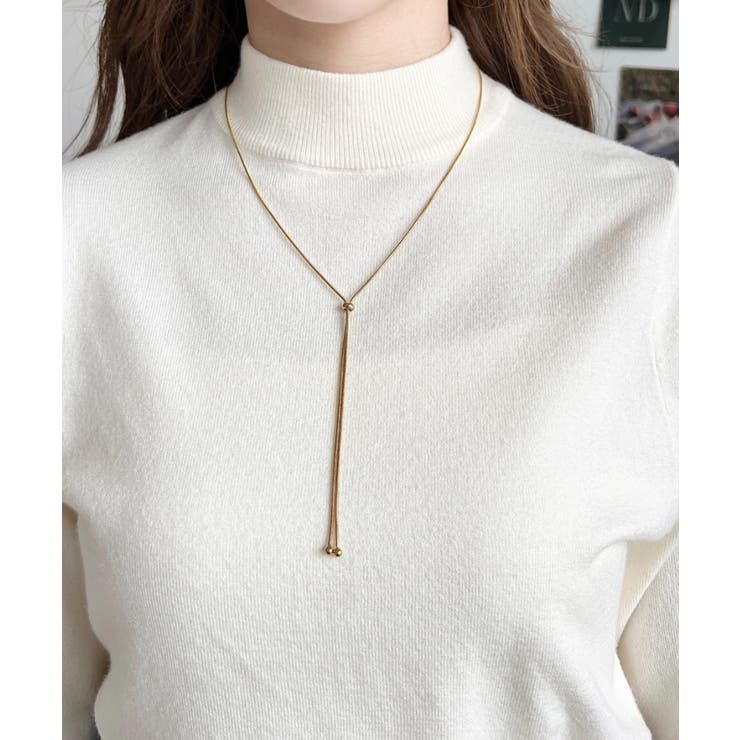 ボトルネックボリュームスリーブニットプルオーバー 12G | moment+ | 詳細画像7 