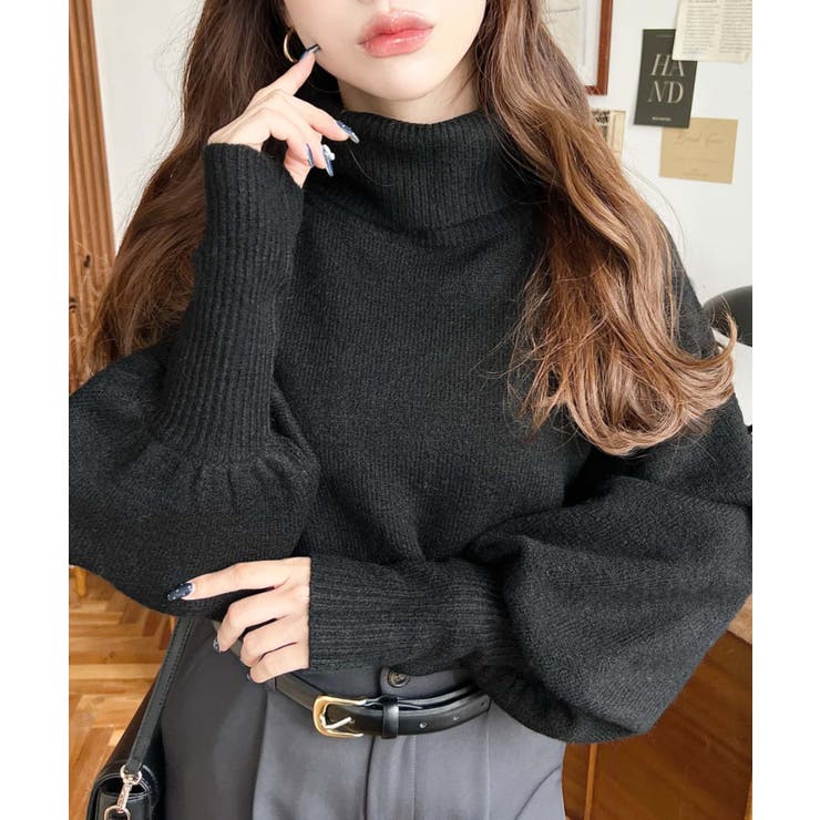 ハイネックモチモチニットプルオーバー | moment+ | 詳細画像18 