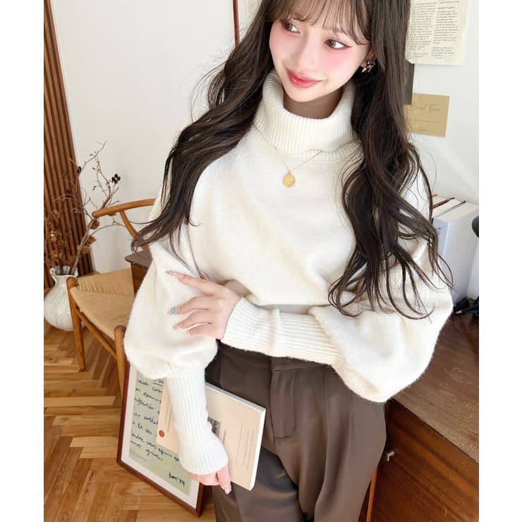 ハイネックモチモチニットプルオーバー | moment+ | 詳細画像3 