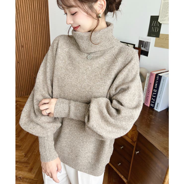 ハイネックモチモチニットプルオーバー | moment+ | 詳細画像31 