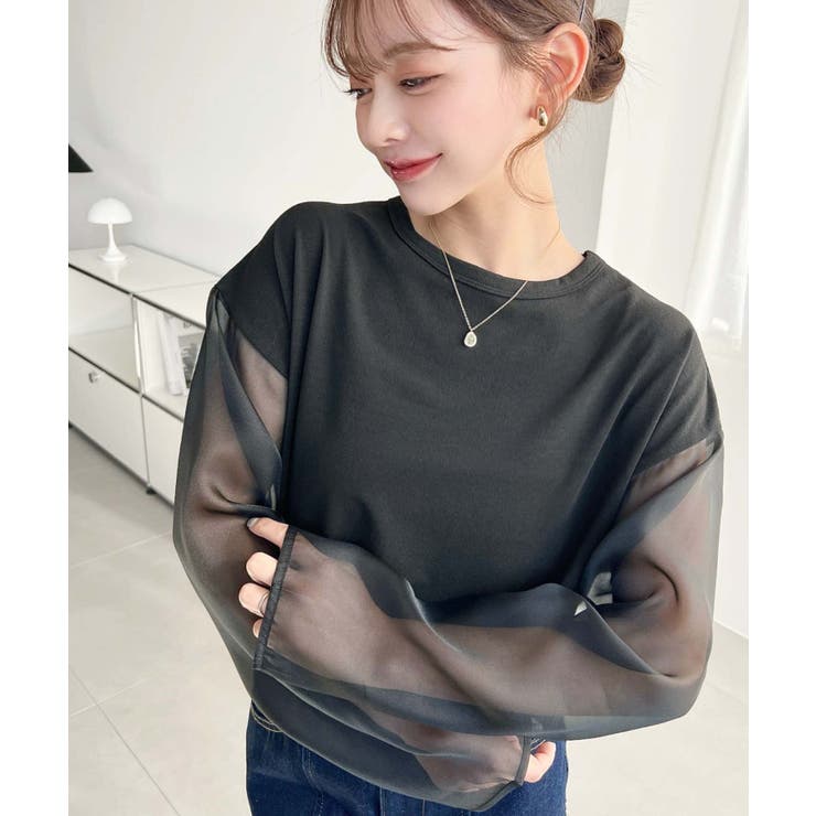 シアースリーブロングTシャツ | moment+ | 詳細画像16 