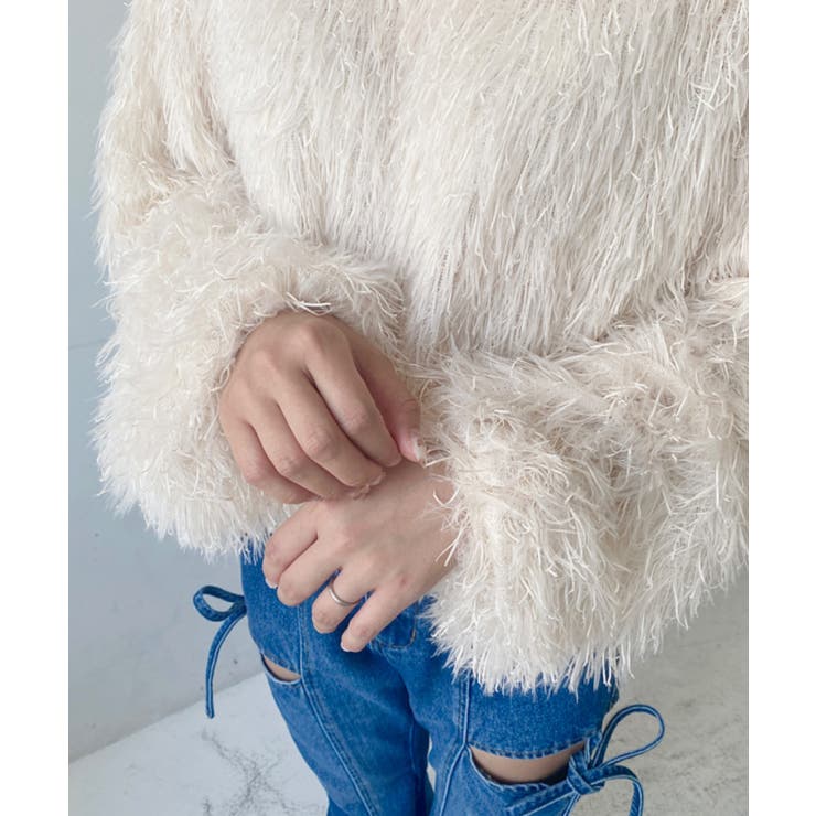 裾バルーンフリンジ長袖プルオーバー | moment+ | 詳細画像17 