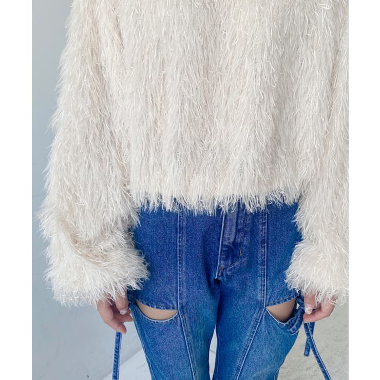 裾バルーンフリンジ長袖プルオーバー | moment+ | 詳細画像18 