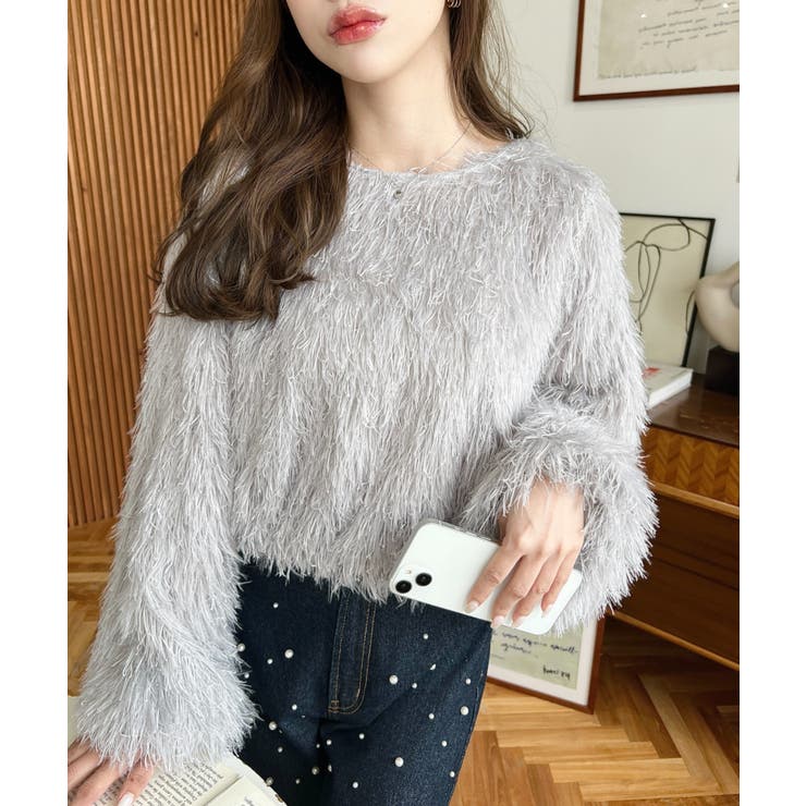 裾バルーンフリンジ長袖プルオーバー | moment+ | 詳細画像21 