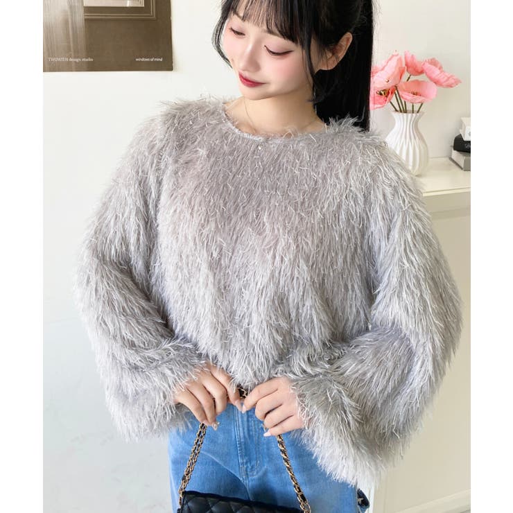 裾バルーンフリンジ長袖プルオーバー | moment+ | 詳細画像25 