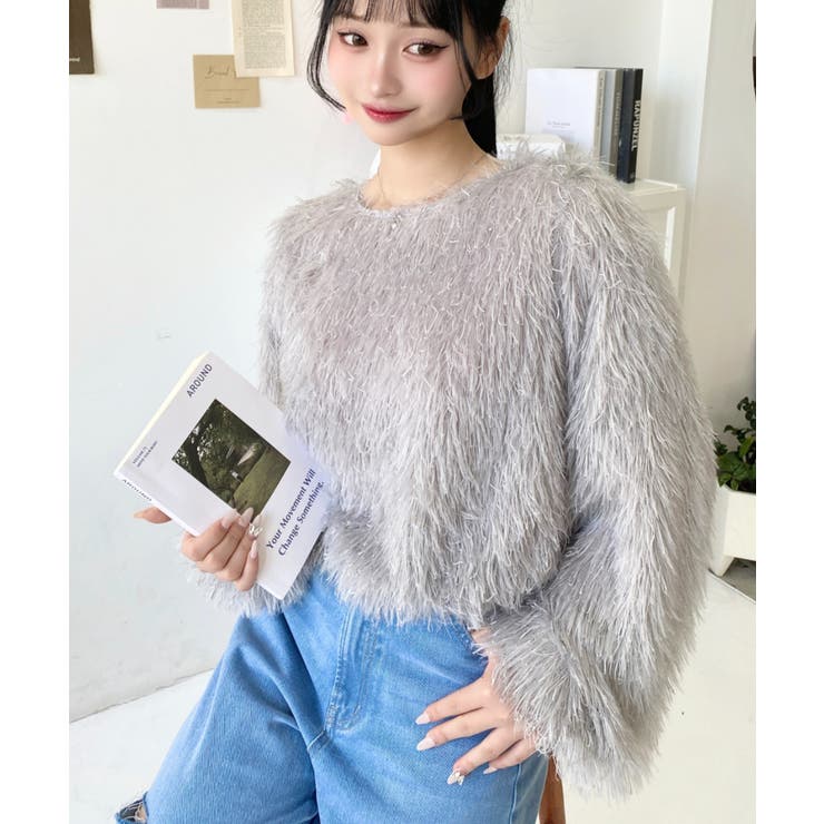 裾バルーンフリンジ長袖プルオーバー | moment+ | 詳細画像26 