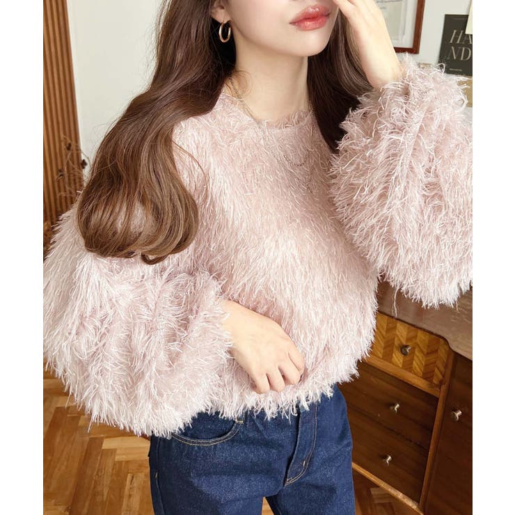 裾バルーンフリンジ長袖プルオーバー | moment+ | 詳細画像30 