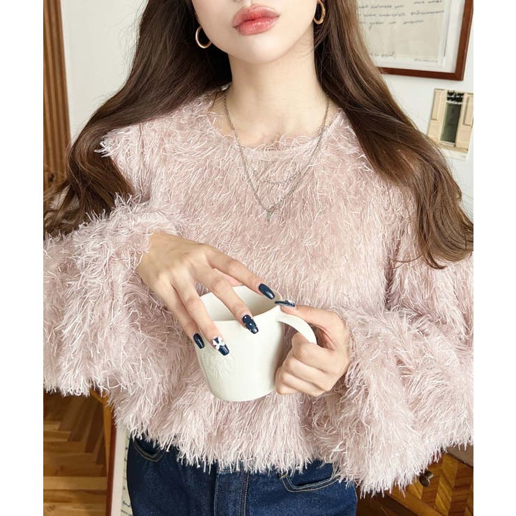 裾バルーンフリンジ長袖プルオーバー | moment+ | 詳細画像31 