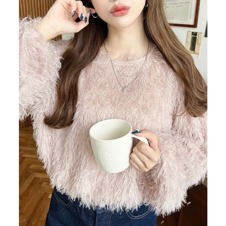 裾バルーンフリンジ長袖プルオーバー | moment+ | 詳細画像32 