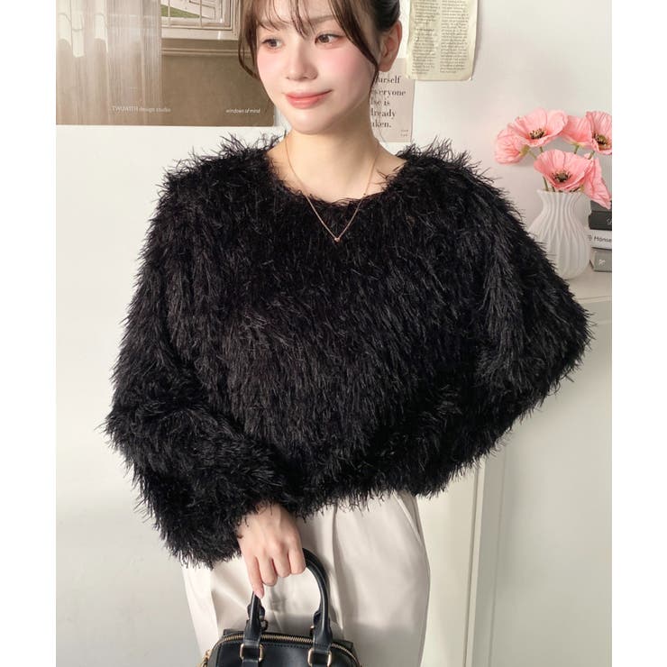 裾バルーンフリンジ長袖プルオーバー | moment+ | 詳細画像36 