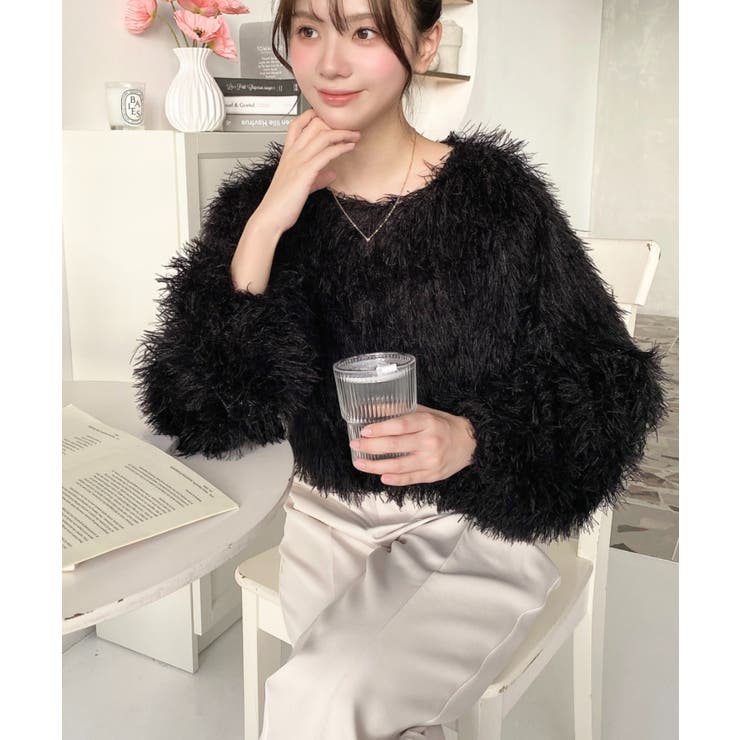 裾バルーンフリンジ長袖プルオーバー | moment+ | 詳細画像38 