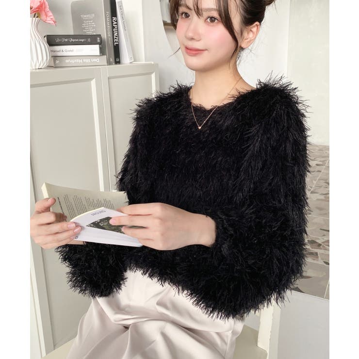 裾バルーンフリンジ長袖プルオーバー | moment+ | 詳細画像39 