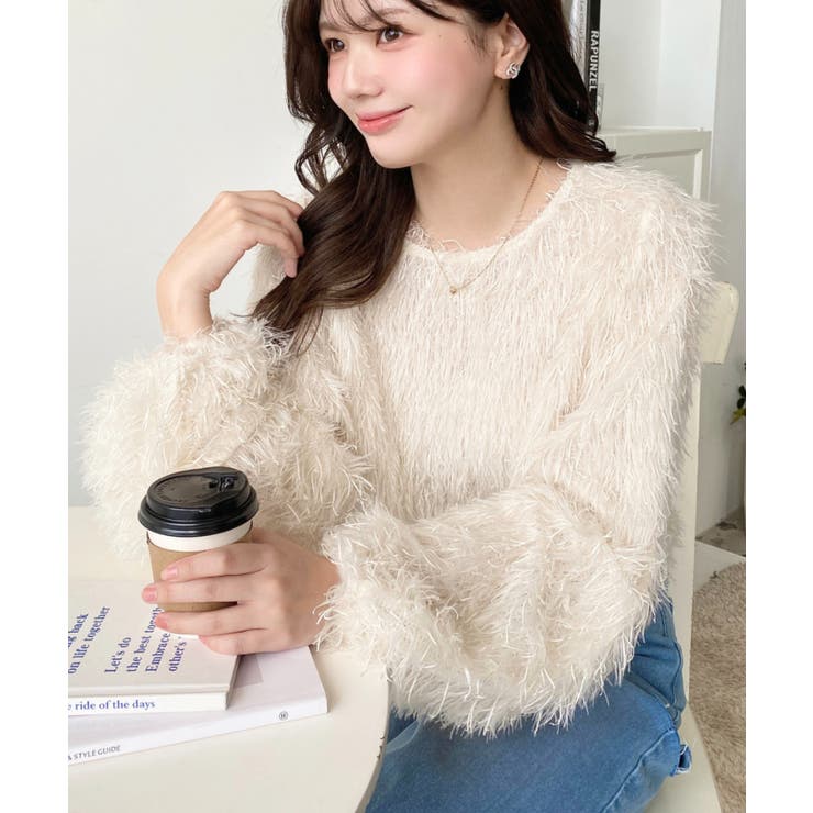 裾バルーンフリンジ長袖プルオーバー | moment+ | 詳細画像7 