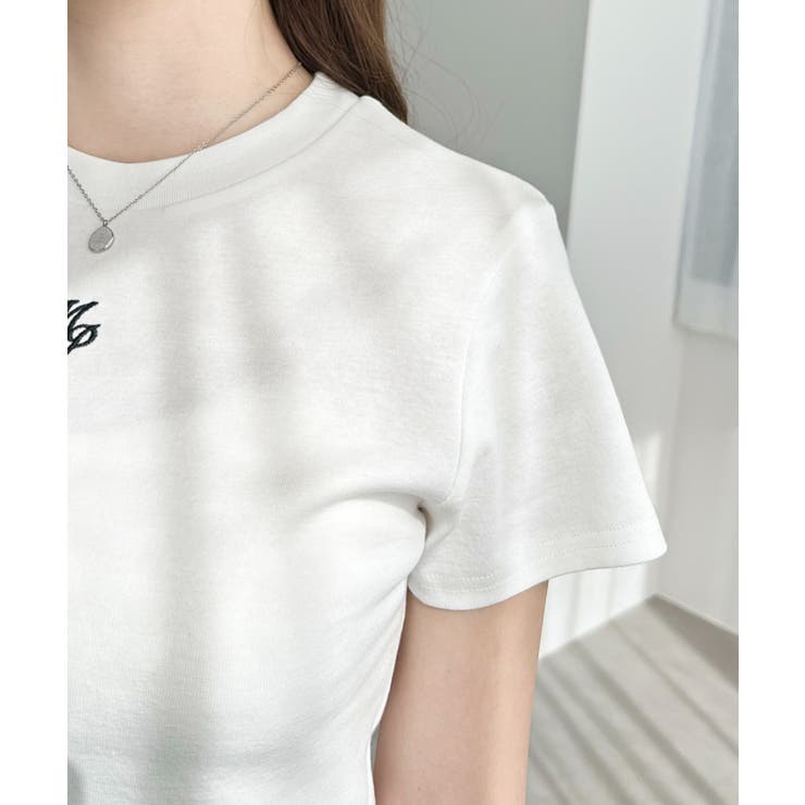 ワンポイント刺繍半袖チビTシャツ | moment+ | 詳細画像10 