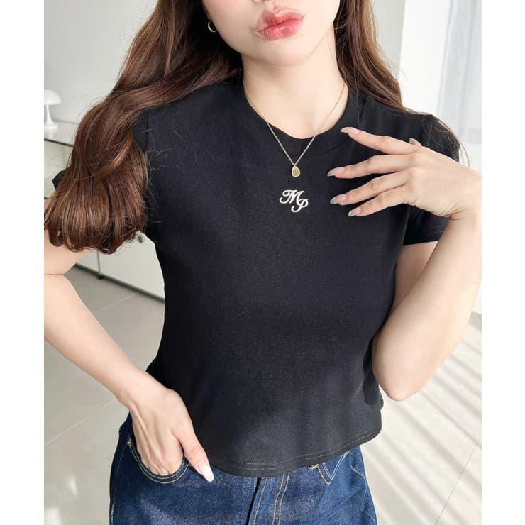 ワンポイント刺繍半袖チビTシャツ | moment+ | 詳細画像14 