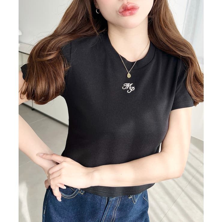 ワンポイント刺繍半袖チビTシャツ | moment+ | 詳細画像15 