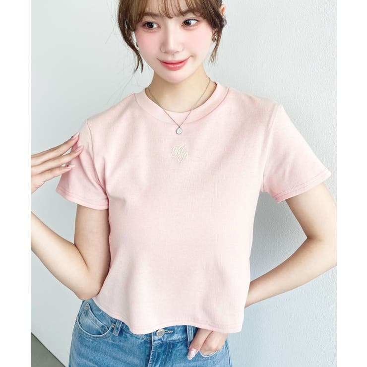 ワンポイント刺繍半袖チビTシャツ | moment+ | 詳細画像19 