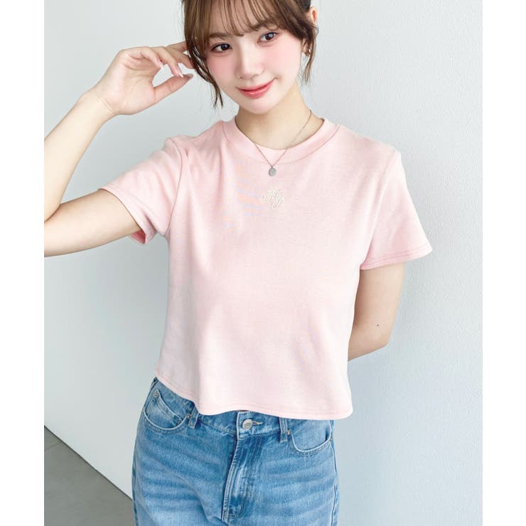 ワンポイント刺繍半袖チビTシャツ | moment+ | 詳細画像21 