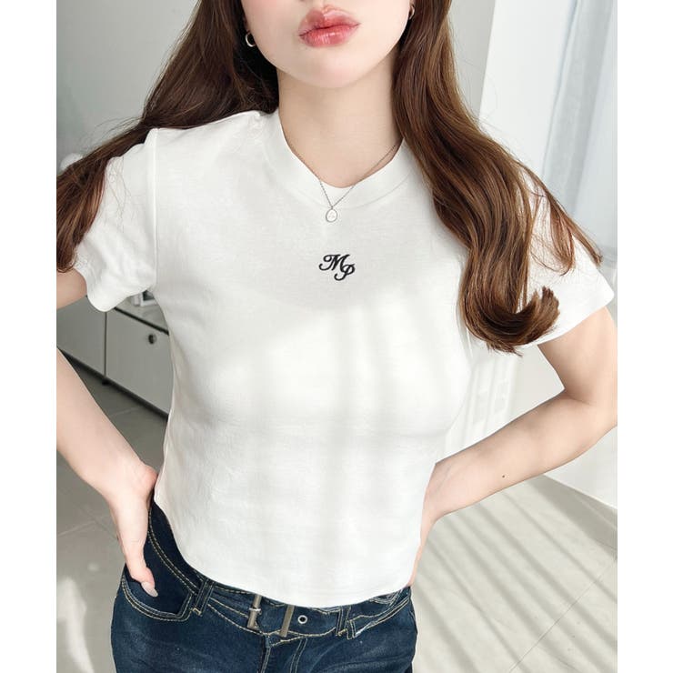 ワンポイント刺繍半袖チビTシャツ | moment+ | 詳細画像6 