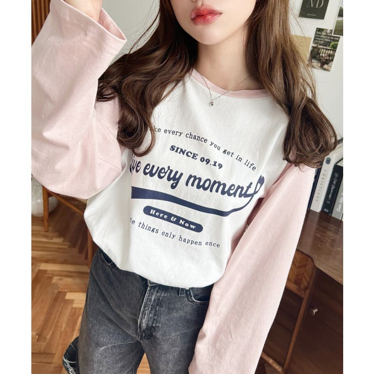 ラグランロゴプリントロンT 綿100％天竺 | moment+ | 詳細画像29 