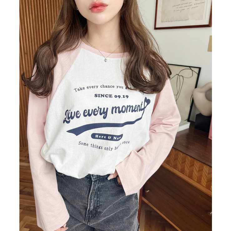 ラグランロゴプリントロンT 綿100％天竺 | moment+ | 詳細画像30 