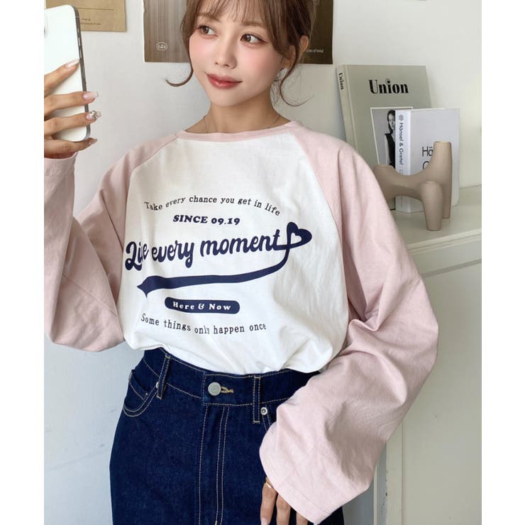 ラグランロゴプリントロンT 綿100％天竺 | moment+ | 詳細画像34 