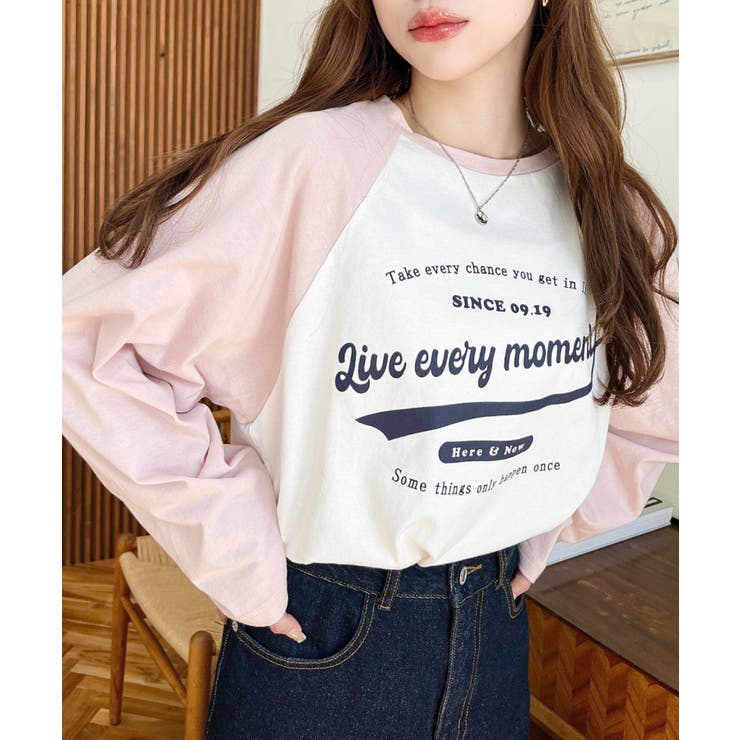 ラグランロゴプリントロンT 綿100％天竺 | moment+ | 詳細画像42 