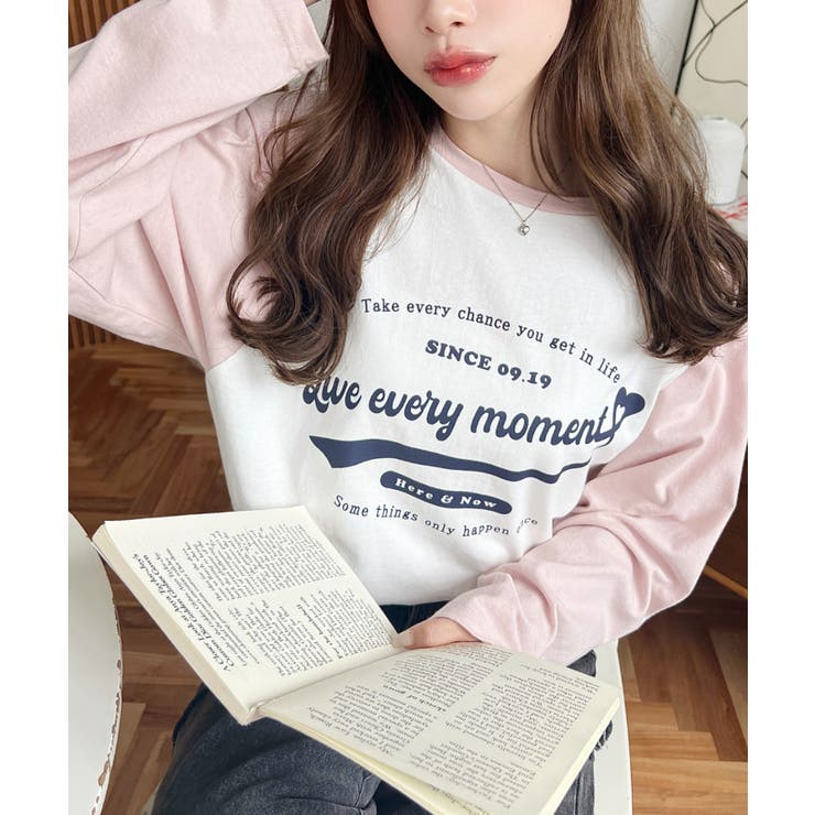 ラグランロゴプリントロンT 綿100％天竺 | moment+ | 詳細画像43 