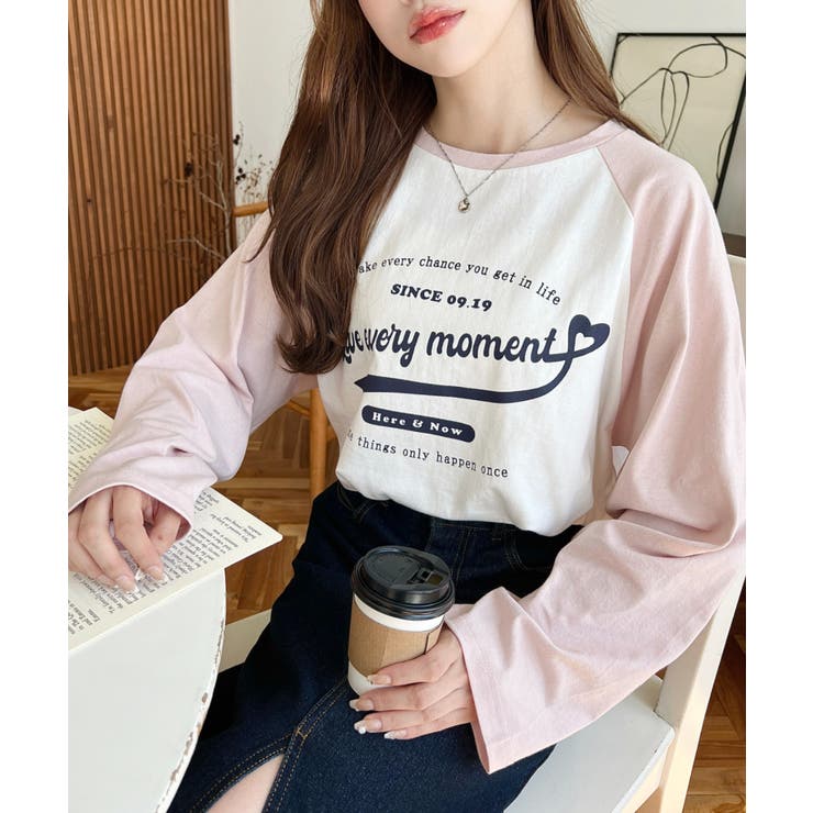 ラグランロゴプリントロンT 綿100％天竺 | moment+ | 詳細画像44 