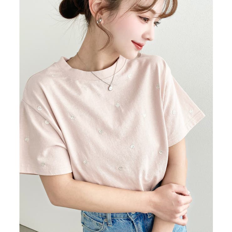 ハート刺繍半袖Tシャツ | moment+ | 詳細画像16 