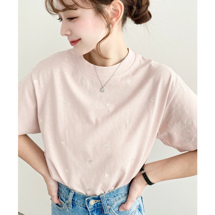 ハート刺繍半袖Tシャツ | moment+ | 詳細画像17 