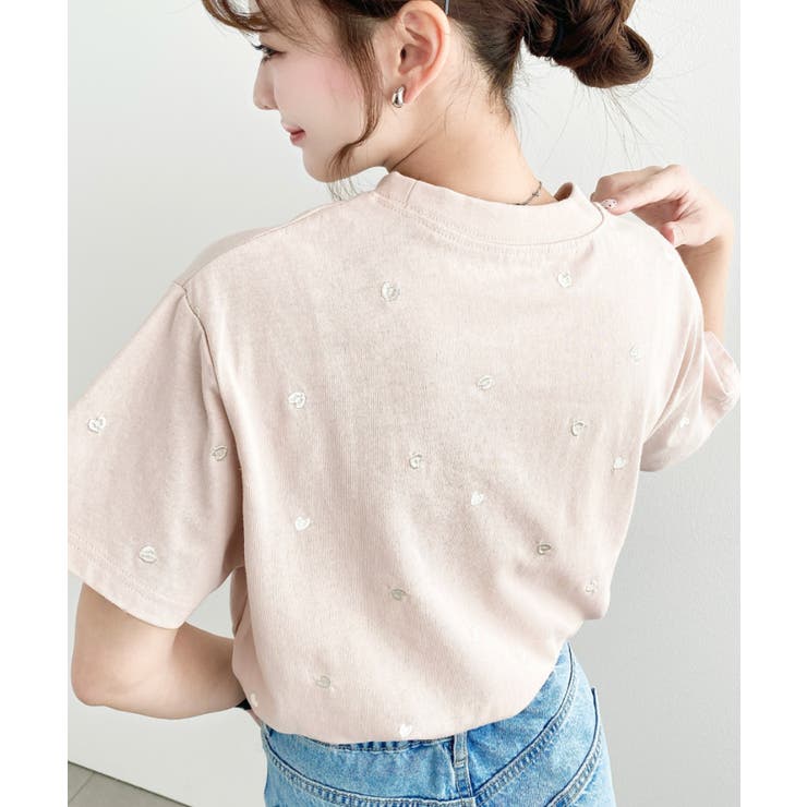 ハート刺繍半袖Tシャツ | moment+ | 詳細画像18 