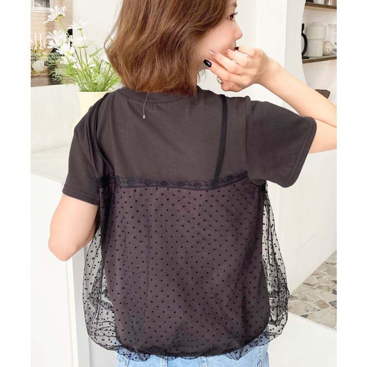 Y's ホワイトドットパターン 半袖Tシャツ　シースルー 楽天市場】【選べる福袋】Tシャツ トップス シアーシャツ シアー