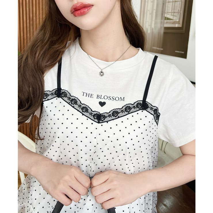HEAVEN × SANDY LIANG❤︎ベビーt 半袖tシャツ チュールキャミ ステッチ刺繍半袖Tシャツ｜子供服・ベビー服の通販 chil2
