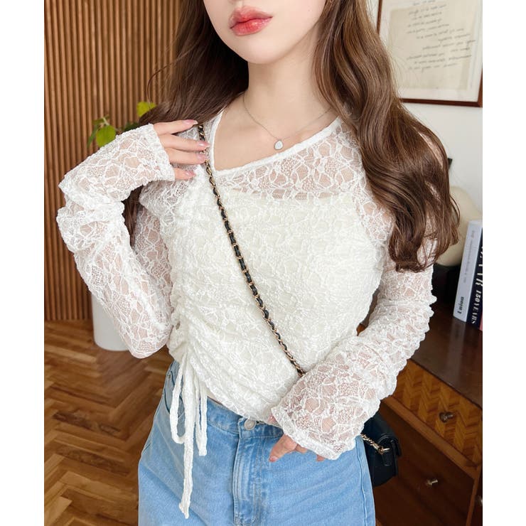 美品　nagonstans ドライストレッチアシンメフレアトップ ストレッチリネンセットアップ – 買えるLEON