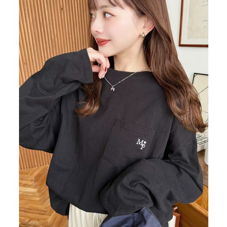 ワンポイント刺繍ポケットロンT | moment+ | 詳細画像21 