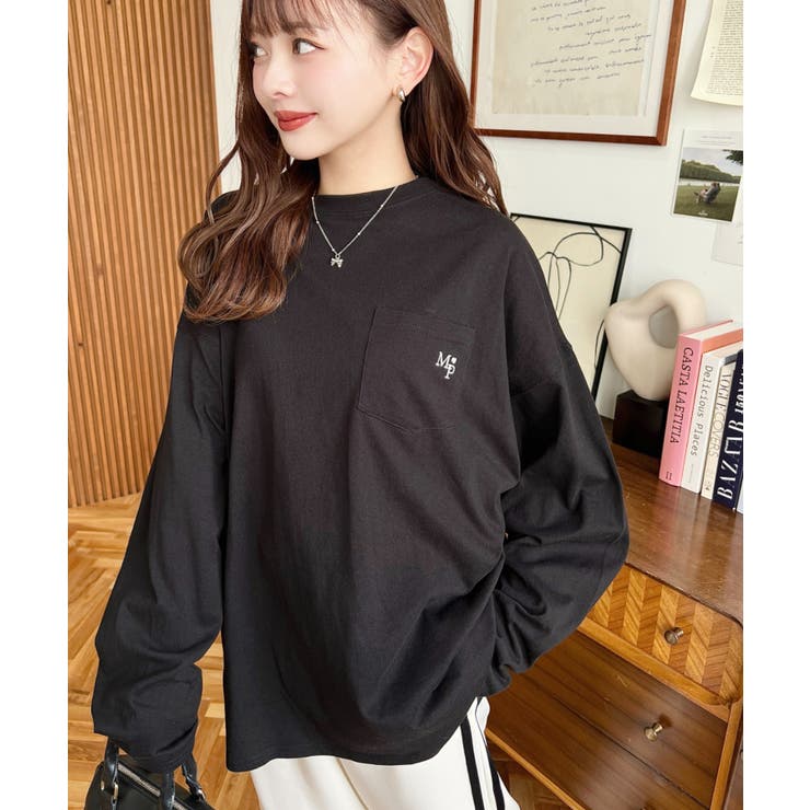 ワンポイント刺繍ポケットロンT | moment+ | 詳細画像22 