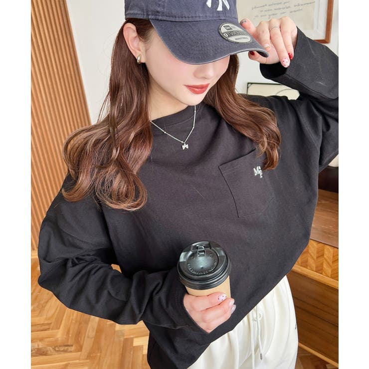 ワンポイント刺繍ポケットロンT | moment+ | 詳細画像24 