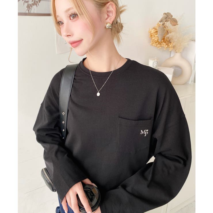 ワンポイント刺繍ポケットロンT | moment+ | 詳細画像29 