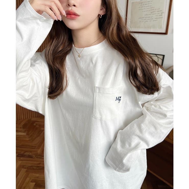 ワンポイント刺繍ポケットロンT | moment+ | 詳細画像3 