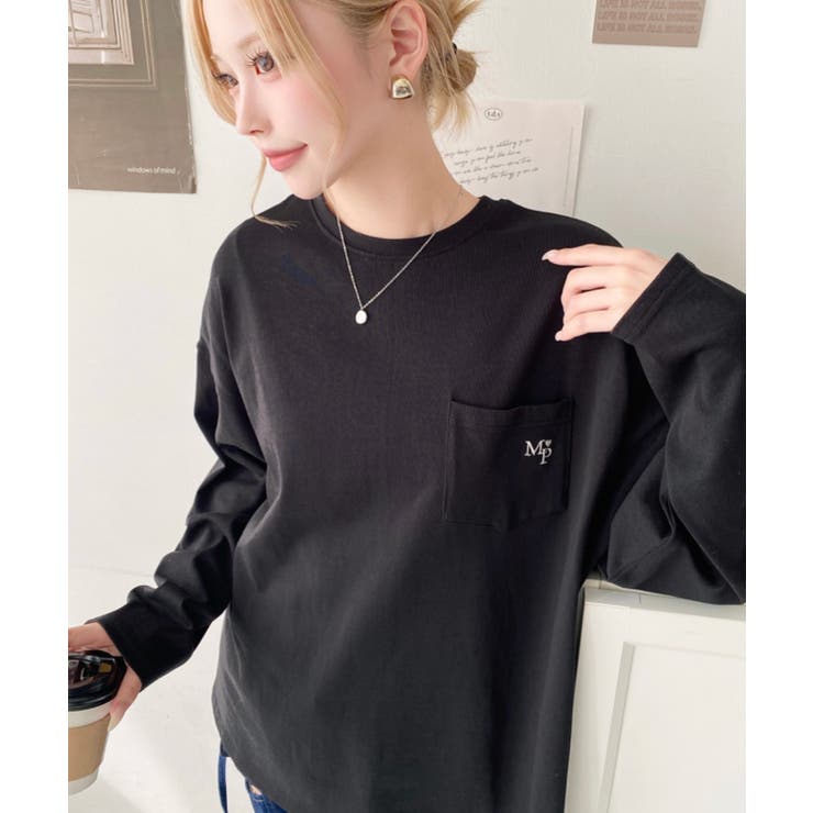 ワンポイント刺繍ポケットロンT | moment+ | 詳細画像31 