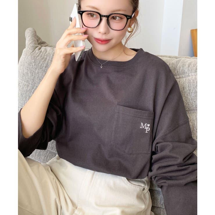 ワンポイント刺繍ポケットロンT | moment+ | 詳細画像34 