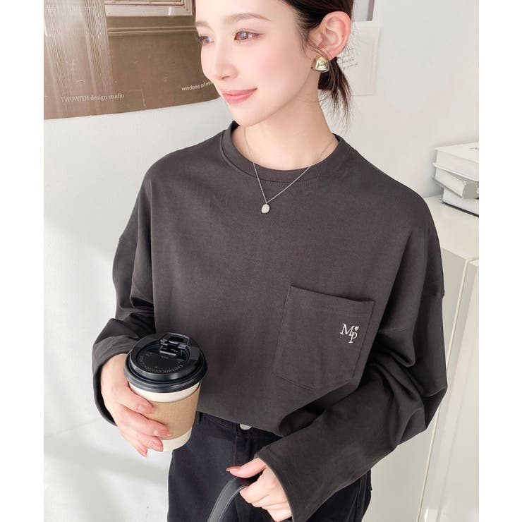 ワンポイント刺繍ポケットロンT | moment+ | 詳細画像37 