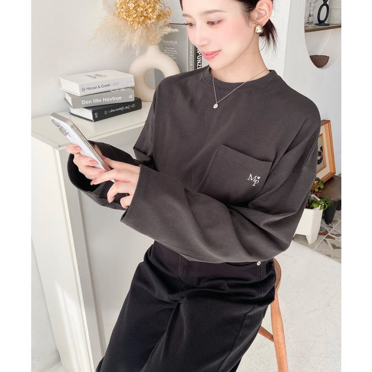 ワンポイント刺繍ポケットロンT | moment+ | 詳細画像38 