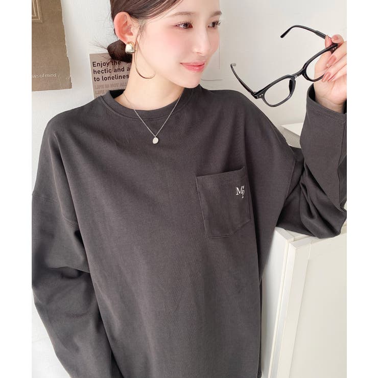 ワンポイント刺繍ポケットロンT | moment+ | 詳細画像39 