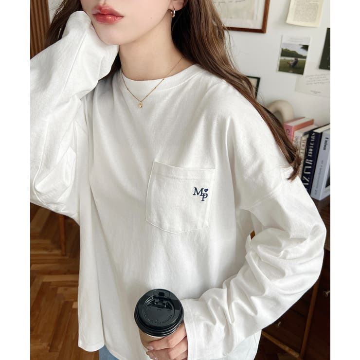 ワンポイント刺繍ポケットロンT | moment+ | 詳細画像4 