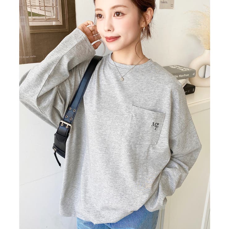 ワンポイント刺繍ポケットロンT | moment+ | 詳細画像48 